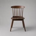 Chaise de salle à manger 50 x 55 x 85 cm en bois massif marron avec dossier à barreaux
